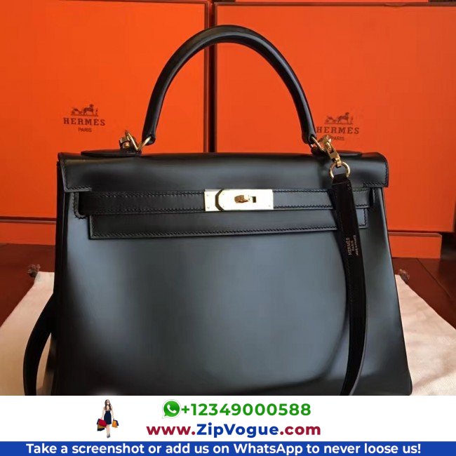 Hermes Black Box Kelly Retourne 32cm Lushentic AAAAA Grade Replica