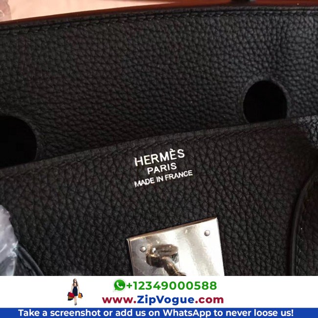 Hermes Black Clemence Birkin 40cm Lushentic AAAAA Grade Replica - Image 4