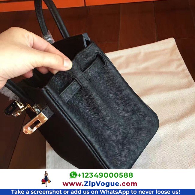 Hermes Black Epsom Birkin 25cm Lushentic Grade Replica - Image 5