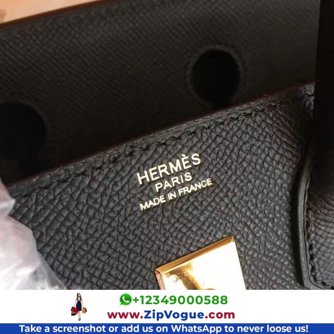 Hermes Black Epsom Birkin 25cm Lushentic Grade Replica - Image 7