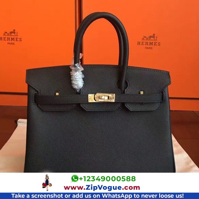 Hermes Black Epsom Birkin 25cm Lushentic Grade Replica
