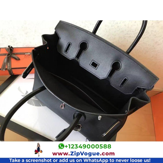 Hermes Black Epsom Birkin 30cm Lushentic AAAAA Grade Replica - Image 4