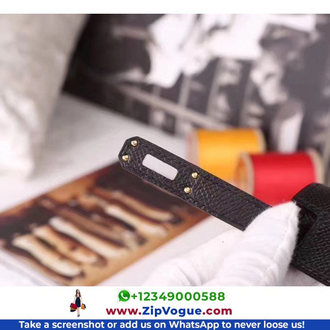 Hermes Black Epsom Kelly Mini II 20cm Lushentic AAAAA Grade Replica - Image 3