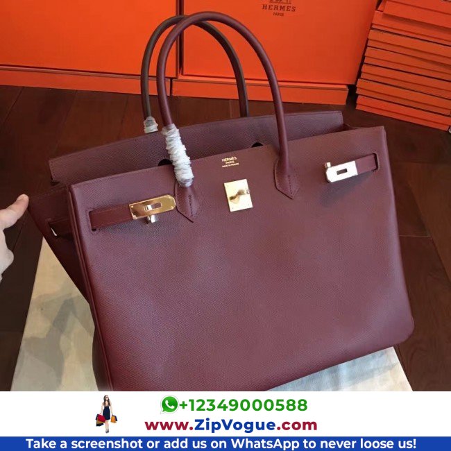 Hermes Bordeaux Epsom Birkin 40cm Lushentic AAAAA Grade Replica - Image 3