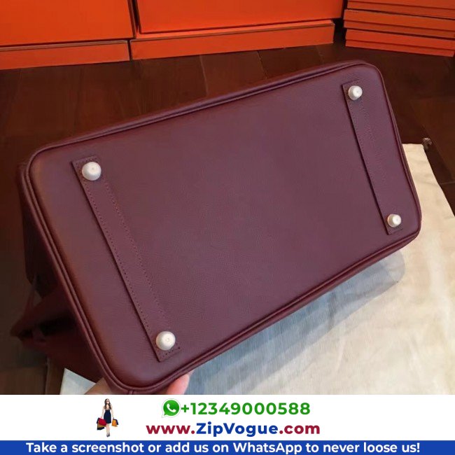 Hermes Bordeaux Epsom Birkin 40cm Lushentic AAAAA Grade Replica - Image 4