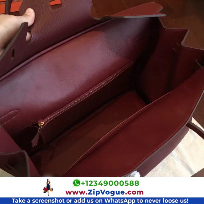 Hermes Bordeaux Epsom Birkin 40cm Lushentic AAAAA Grade Replica - Image 5