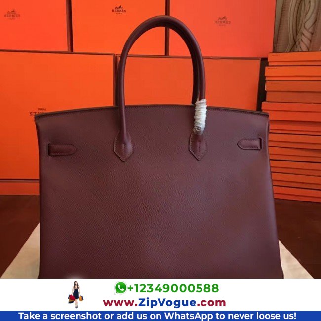 Hermes Bordeaux Epsom Birkin 40cm Lushentic AAAAA Grade Replica - Image 7
