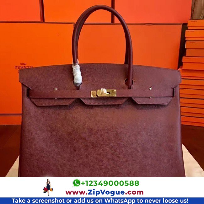 Hermes Bordeaux Epsom Birkin 40cm Lushentic AAAAA Grade Replica
