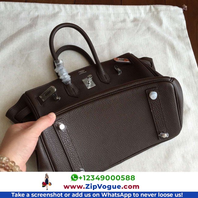 Hermes Cafe Clemence Birkin 25cm Lushentic Grade Replica - Image 2