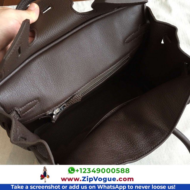 Hermes Cafe Clemence Birkin 25cm Lushentic Grade Replica - Image 3