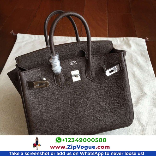 Hermes Cafe Clemence Birkin 25cm Lushentic Grade Replica - Image 5