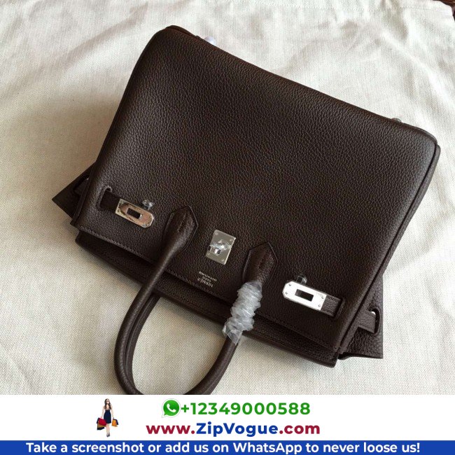 Hermes Cafe Clemence Birkin 25cm Lushentic Grade Replica - Image 8