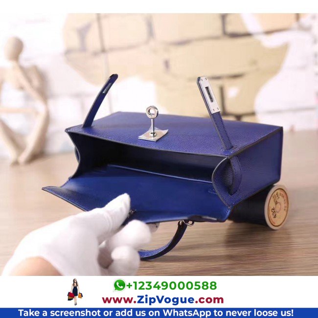 Hermes Electric Blue Epsom Kelly Mini II 20cm Lushentic AAAAA Grade Replica - Image 2