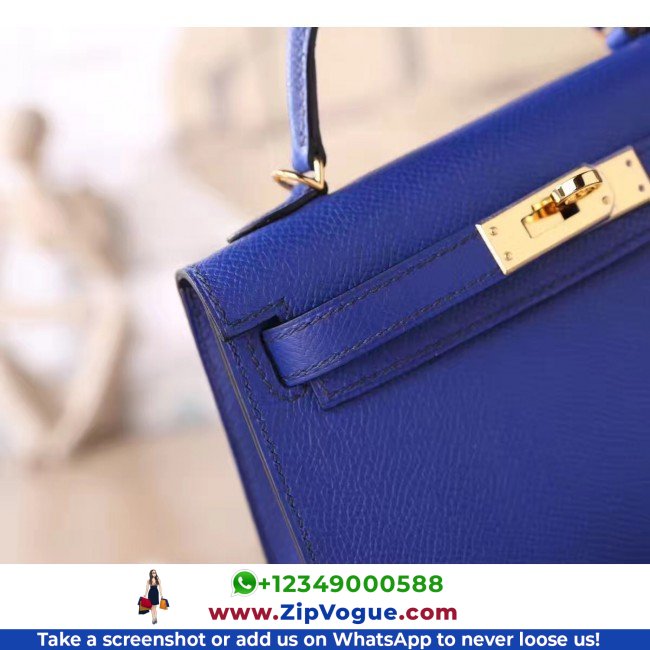 Hermes Electric Blue Epsom Kelly Mini II 20cm Lushentic AAAAA Grade Replica - Image 3
