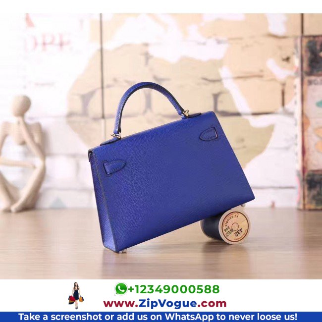 Hermes Electric Blue Epsom Kelly Mini II 20cm Lushentic AAAAA Grade Replica - Image 5