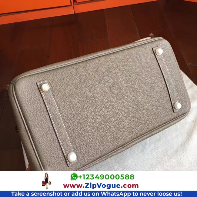 Hermes Etoupe Clemence Birkin 40cm Lushentic AAAAA Grade Replica - Image 2