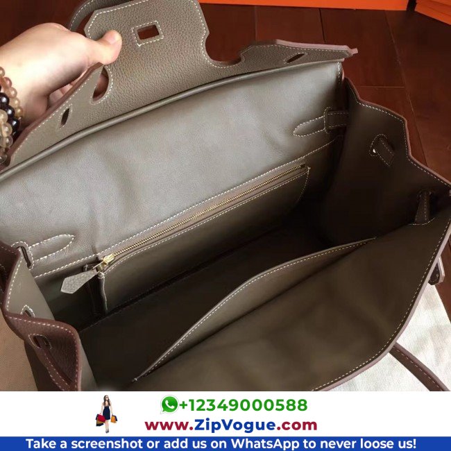 Hermes Etoupe Clemence Birkin 40cm Lushentic AAAAA Grade Replica - Image 7