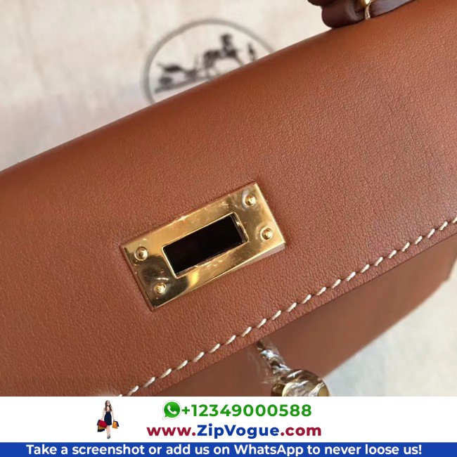 Hermes Gold Swift Kelly Mini II 20cm Lushentic AAAAA Grade Replica - Image 2