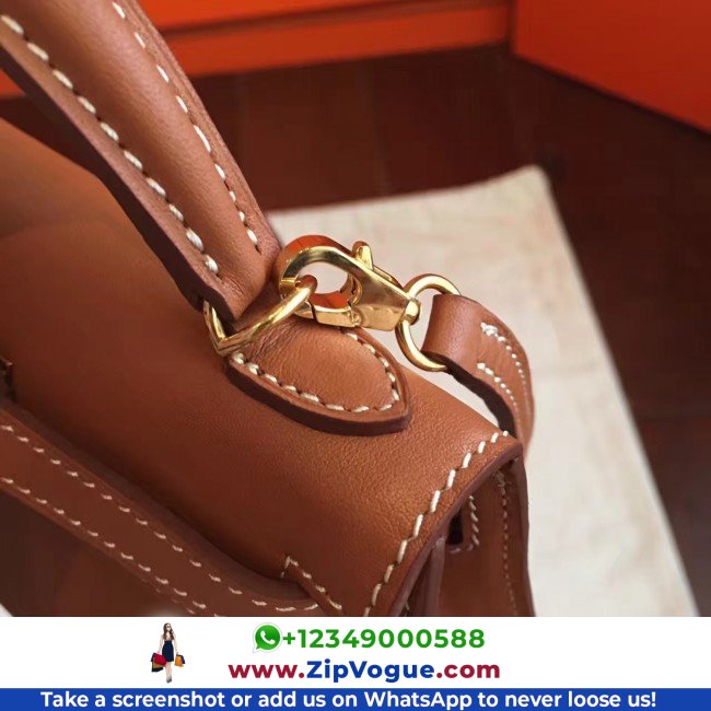 Hermes Gold Swift Kelly Mini II 20cm Lushentic AAAAA Grade Replica - Image 6