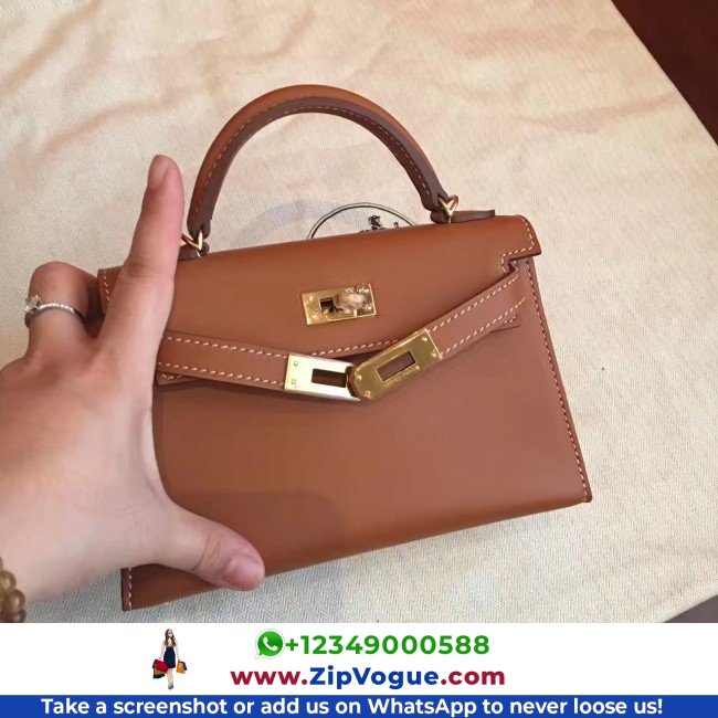 Hermes Gold Swift Kelly Mini II 20cm Lushentic AAAAA Grade Replica - Image 8