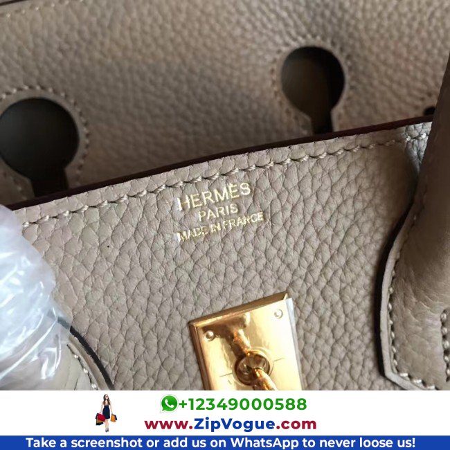 Hermes Grey Clemence Birkin 25cm Lushentic Grade Replica - Image 4