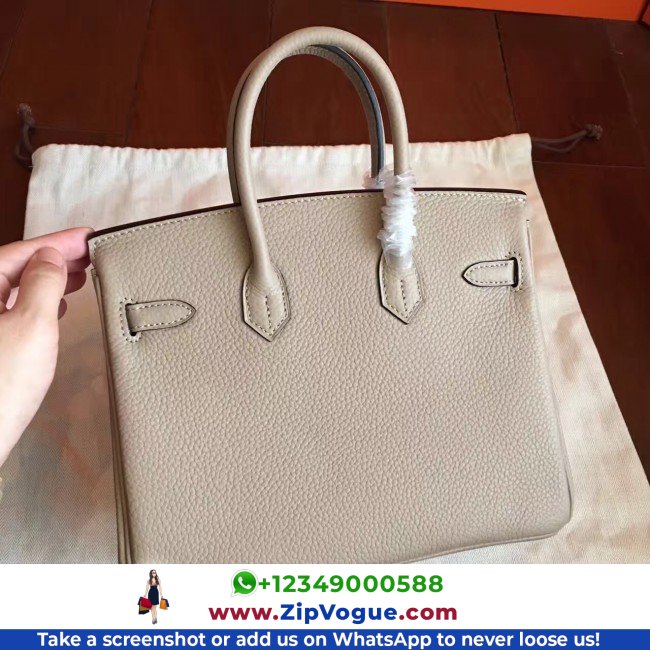 Hermes Grey Clemence Birkin 25cm Lushentic Grade Replica - Image 5