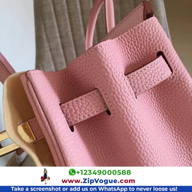 Hermes Pink Clemence Birkin 30cm Lushentic AAAAA Grade Replica - Image 9