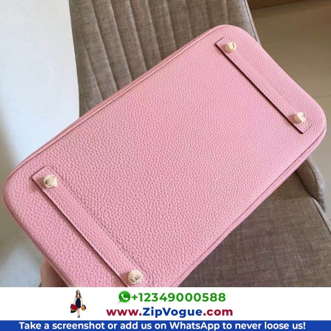 Hermes Pink Clemence Birkin 35cm Lushentic AAAAA Grade Replica - Image 6