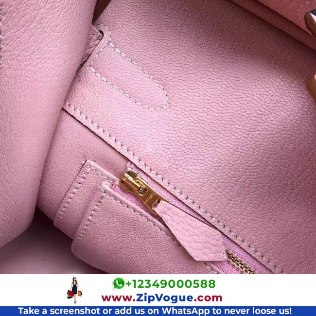 Hermes Pink Clemence Birkin 35cm Lushentic AAAAA Grade Replica - Image 8