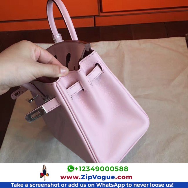 Hermes Rose Dragee Swift Birkin 25cm Lushentic Grade Replica - Image 2