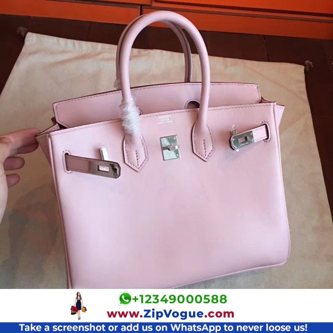 Hermes Rose Dragee Swift Birkin 25cm Lushentic Grade Replica - Image 5