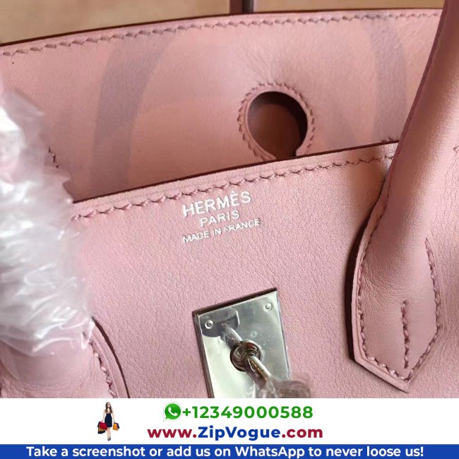 Hermes Rose Dragee Swift Birkin 25cm Lushentic Grade Replica - Image 9