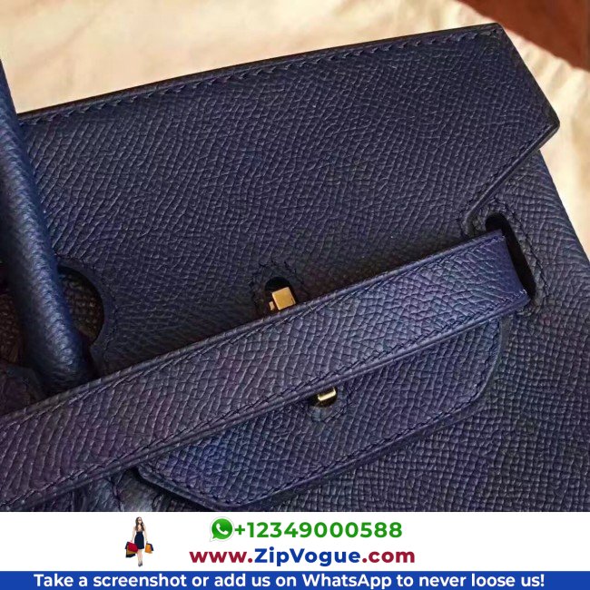 Hermes Sapphire Epsom Birkin 30cm Lushentic AAAAA Grade Replica - Image 6