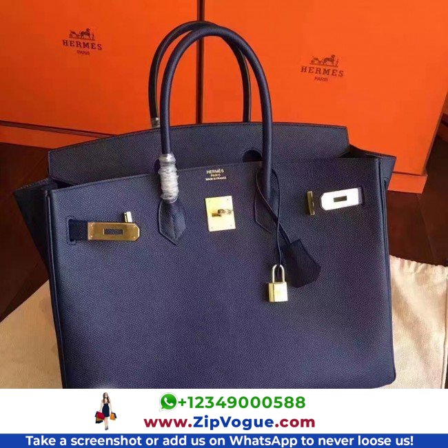 Hermes Sapphire Epsom Birkin 30cm Lushentic AAAAA Grade Replica - Image 7