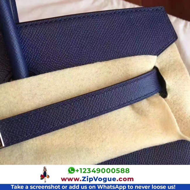 Hermes Sapphire Epsom Birkin 30cm Lushentic AAAAA Grade Replica - Image 9