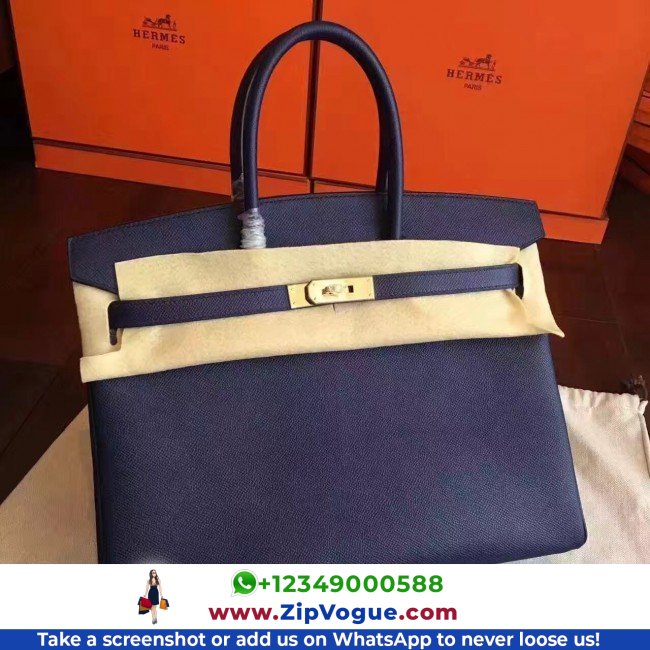 Hermes Sapphire Epsom Birkin 30cm Lushentic AAAAA Grade Replica