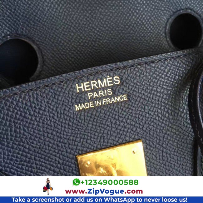 Hermes Sapphire Epsom Birkin 35cm Lushentic AAAAA Grade Replica - Image 2