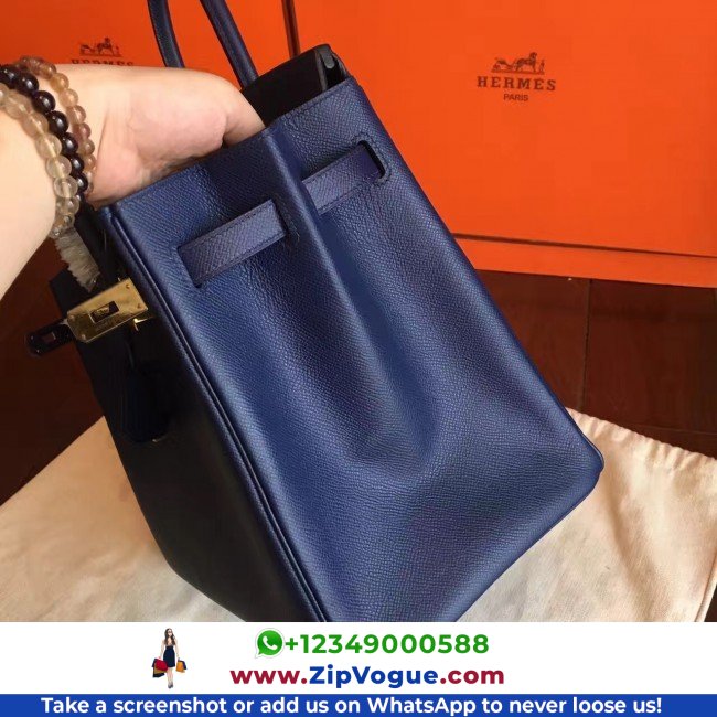 Hermes Sapphire Epsom Birkin 35cm Lushentic AAAAA Grade Replica - Image 4