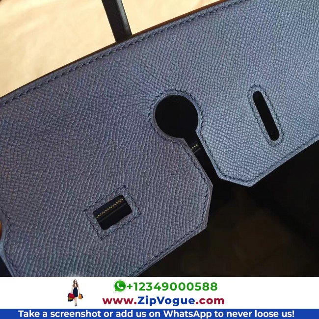 Hermes Sapphire Epsom Birkin 35cm Lushentic AAAAA Grade Replica - Image 7
