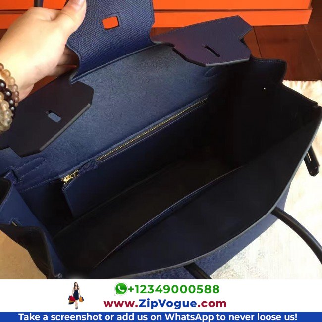 Hermes Sapphire Epsom Birkin 35cm Lushentic AAAAA Grade Replica - Image 8