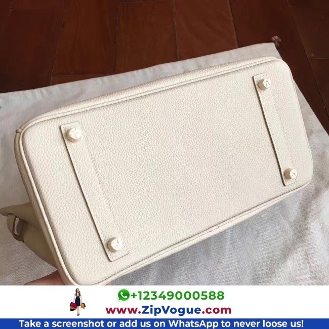 Hermes Beige Clemence Birkin 30cm Lushentic AAAAA Grade Replica - Image 6