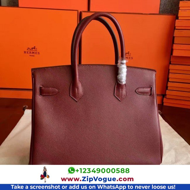 Hermes Bordeaux Epsom Birkin 35cm Lushentic AAAAA Grade Replica - Image 4