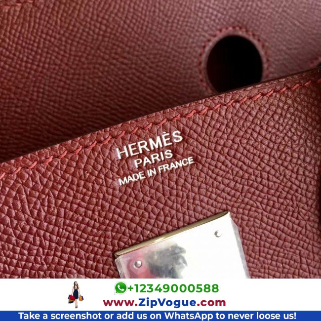 Hermes Bordeaux Epsom Birkin 35cm Lushentic AAAAA Grade Replica - Image 5