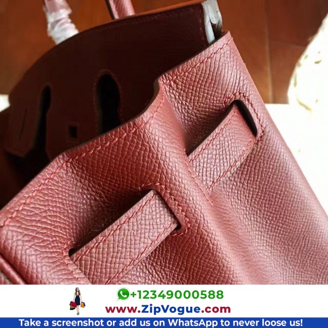 Hermes Bordeaux Epsom Birkin 35cm Lushentic AAAAA Grade Replica - Image 7