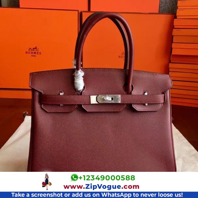 Hermes Bordeaux Epsom Birkin 35cm Lushentic AAAAA Grade Replica