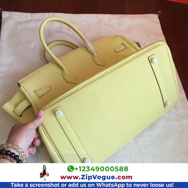 Hermes Curry Clemence Birkin 35cm Lushentic AAAAA Grade Replica - Image 4