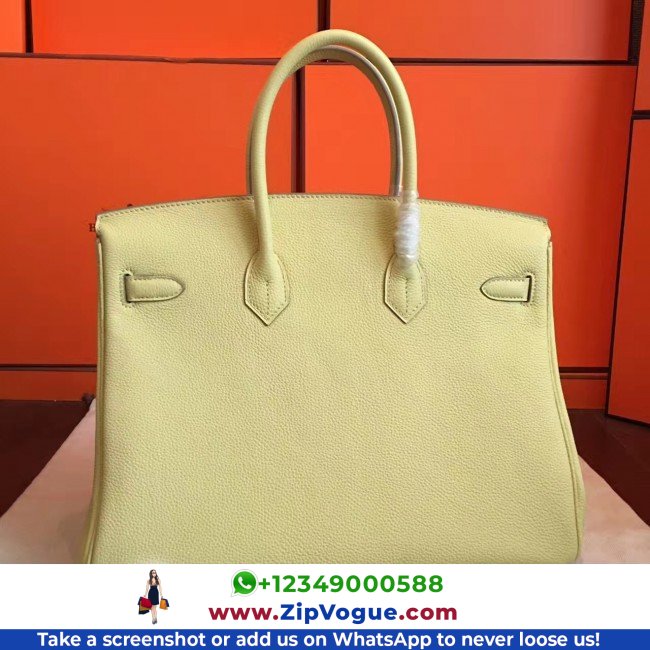 Hermes Curry Clemence Birkin 35cm Lushentic AAAAA Grade Replica - Image 8