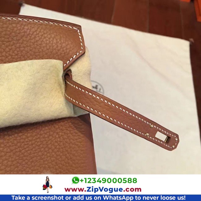 Hermes Brown Clemence Birkin 25cm Lushentic AAAAA Grade Replica - Image 8