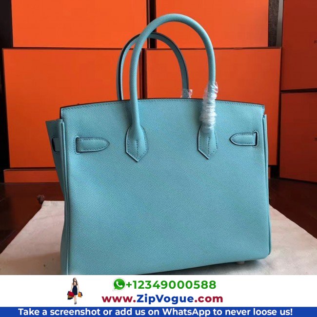Hermes Blue Atoll Epsom Birkin 35cm Lushentic AAAAA Grade Replica - Image 8