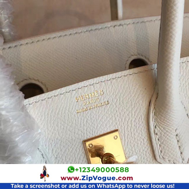 Hermes White Epsom Birkin 25cm Lushentic AAAAA Grade Replica - Image 2